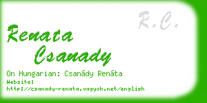renata csanady business card