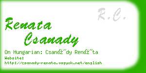 renata csanady business card